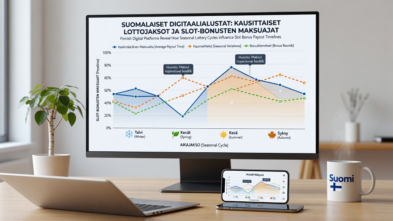 Data visualization chart displaying seasonal payout delays across Finnish slot platforms during lottery peaks